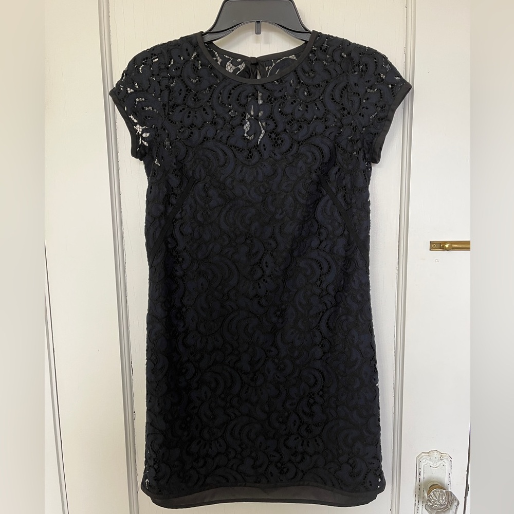 Lace Navy Dress by Loft, 2P